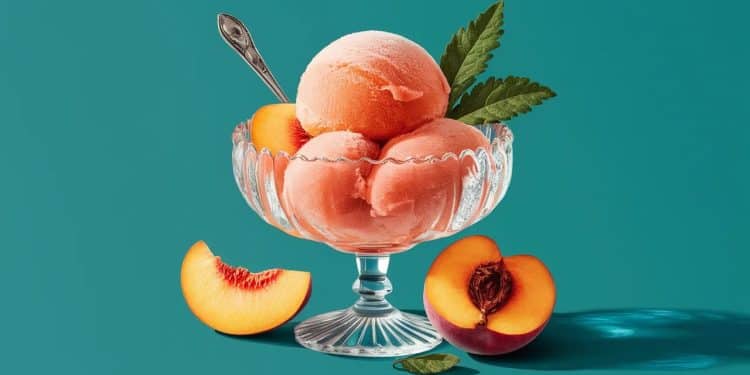 Découvrez la recette du délicieux sorbet à la pêche jaune et verveine idéal pour se rafraîchir cet été Facile à réaliser à la maison    Viral Mag