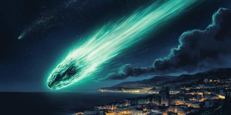 Les habitants de la région Provence Alpes Côte dAzur ont assisté à un spectacle céleste époustouflant mercredi soir Une météorite a illuminé le ciel laissant une traînée verte étincelante   Viral Mag