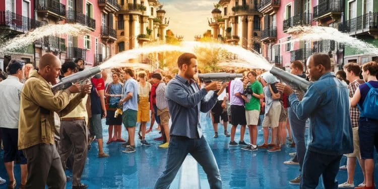 Surtourisme à Barcelone : manifestants créatifs - Viral Mag Des milliers de Barcelonais ont manifesté contre le tourisme de masse armés de pistolets à eau ciblant les visiteurs en terrasse Viral Mag