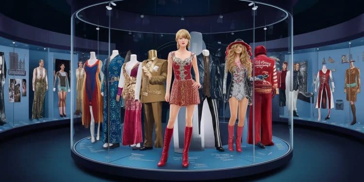 Taylor Swift : Une Carrière Magistrale Exposée à Londres - Viral Mag Plongez dans lunivers de Taylor Swift au Victoria and Albert Museum de Londres Une exposition retrace sa carrière fulgurante à seulement 34 ans Viral Mag