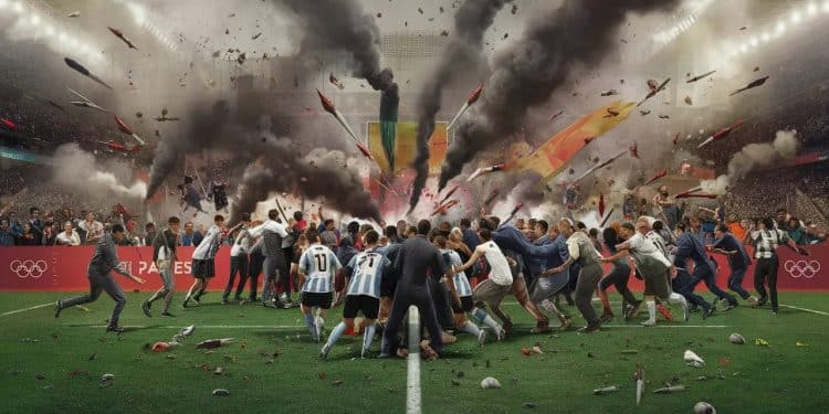 Tensions Entre Maroc et Argentine aux JO Paris 2024 - Viral Mag Vives tensions entre Maroc et Argentine lors du match de football aux JO de Paris 2024 Les Argentins dénoncent un scandale une plainte est déposée   Viral Mag