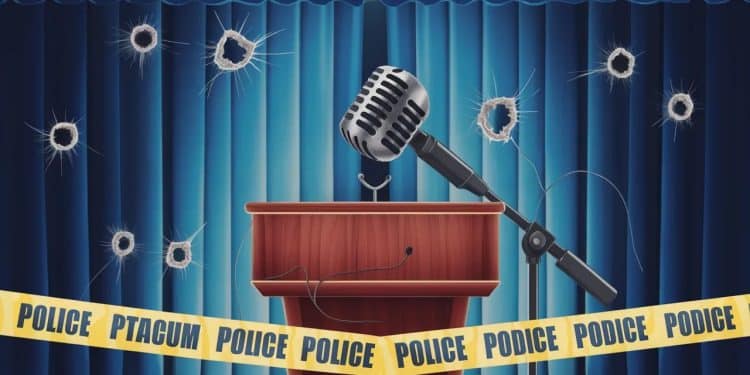 Tentative d’assassinat lors d’un meeting de Donald Trump en Pennsylvanie - Viral Mag Lors de son dernier meeting de campagne avant la convention républicaine Donald Trump a été la cible de coups de feu qui ont fait un mort Lancien président est sain et sauf mais une enquête est ouverte Viral Mag