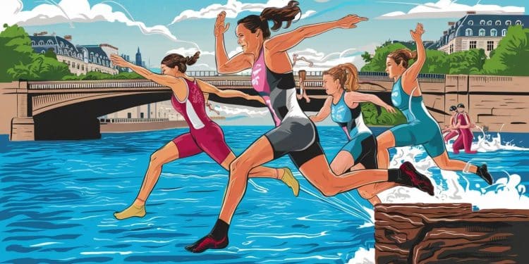 Triathlon JO : Les Françaises s’élancent pour la gloire - Viral Mag Lépreuve féminine de triathlon des JO de Paris 2024 a débuté dans la Seine Les Françaises Emma Lombardi et Cassandre Beaugrand sont favorites pour décrocher la première médaille tricolore   Viral Mag