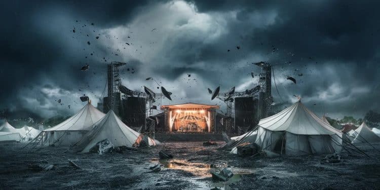 Un Festival Slovaque Interrompu par une Tempête Violente - Viral Mag Le festival de musique Pohoda en Slovaquie a dû être annulé suite à une tempête dévastatrice causant 15 blessés et dimportants dégâts matériels Viral Mag