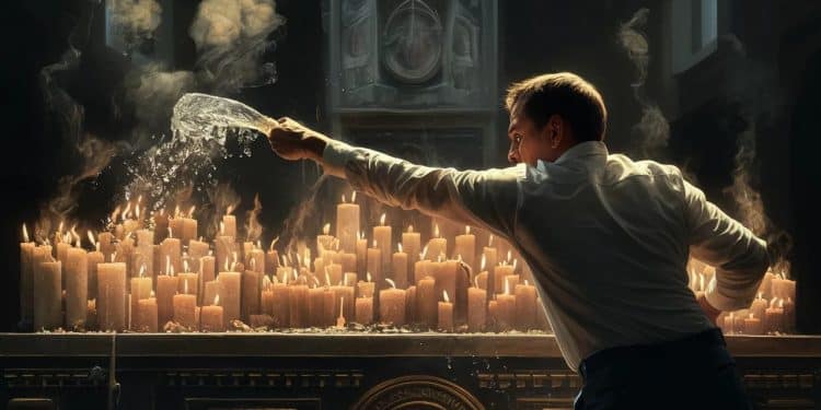 Un homme jette de l’eau sur les cierges et récite le Coran dans une basilique - Viral Mag À Nice un individu sest introduit dans la basilique Notre Dame éteignant les cierges avec de leau et récitant des versets coraniques La police est intervenue rapidement Viral Mag