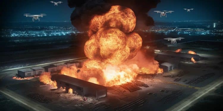 Une Nuit de Feu en Russie: Drones Ukrainiens Frappent Dépôt d’Explosifs - Viral Mag La guerre russo ukrainienne sintensifie des drones ukrainiens ont attaqué un dépôt dexplosifs russe provoquant un incendie spectaculaire Découvrez les détails de cette frappe audacieuse   Viral Mag