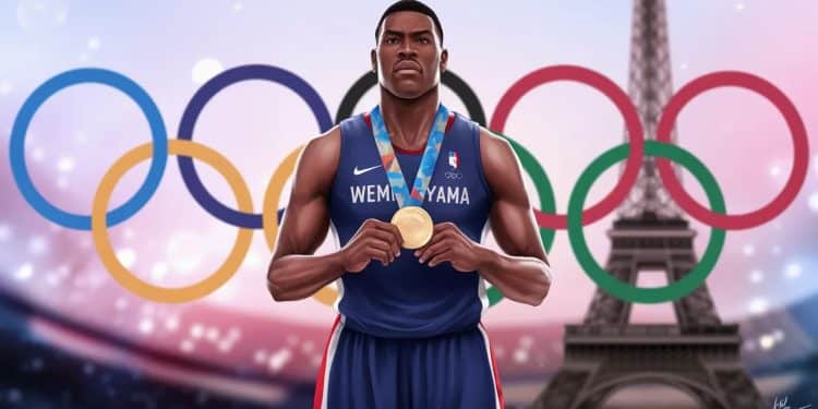 Victor Wembanyama, l’espoir français, vise l’or aux JO Paris 2024 - Viral Mag À 20 ans le prodige Victor Wembanyama dispute sa première compétition avec les Bleus aux JO de Paris Malgré une préparation difficile il reste confiant et déterminé à décrocher lor olympique Viral Mag
