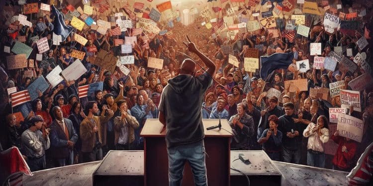 Un rassemblement de gauche anti RN vire au scandale quand le rappeur JokAir lance des insultes sexistes envers des journalistes déclenchant lindignation   Viral Mag