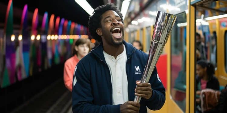 Yannick Noah dernier Français vainqueur de Roland Garros crée leuphorie dans le métro après avoir porté la flamme olympique lors de la cérémonie douverture des JO de Paris 2024   Viral Mag