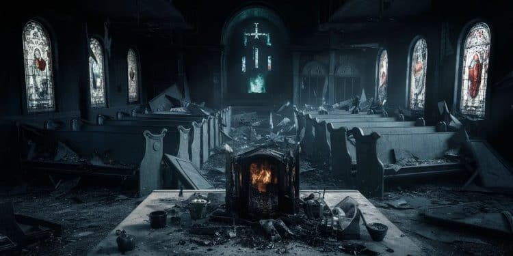 Actes Anti-Chrétiens en Hausse : Une Église Vandalisée - Viral Mag Une église à Lège Cap Ferret subit de graves dégradations lors dun acte de vandalisme choquant Le tabernacle fracturé et incendié de nombreux objets détruits Lenquête est en cours Viral Mag