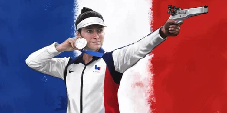 Camille Jedrzejewski remporte largent au tir au pistolet 25m aux JO de Paris 2024 Découvrez le parcours inspirant de cette championne française de 22 ans   Viral Mag