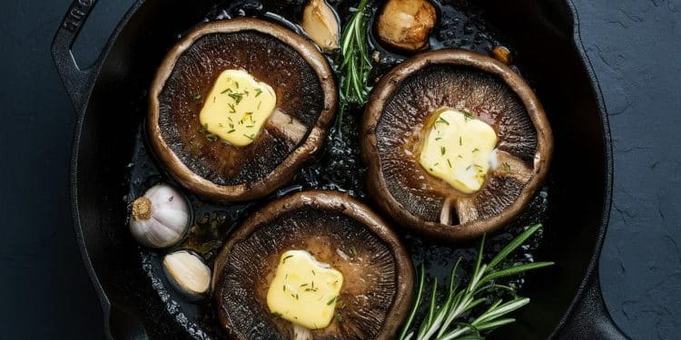 Découvrez cette recette savoureuse et végétarienne de champignons portobello poêlés façon steak pour un repas sain et gourmand à la fois   Viral Mag
