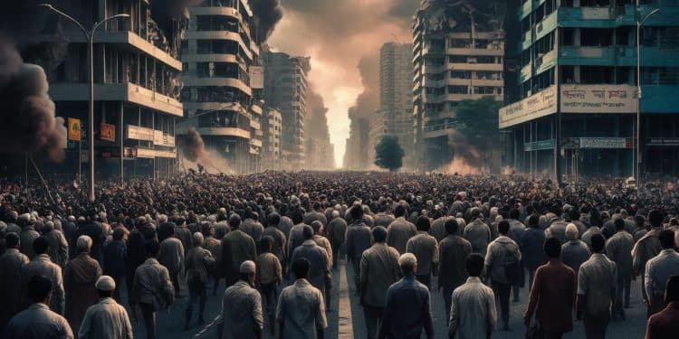 Crise politique au Bangladesh : manifestants à l’assaut - Viral Mag Plongez au cœur de la crise politique qui secoue le Bangladesh Des milliers de manifestants défient le pouvoir une situation inédite Viral Mag