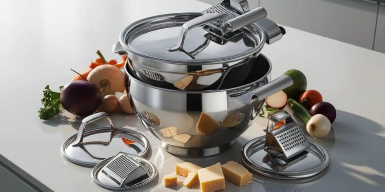 Des bols de préparation pratiques et polyvalents à prix cassé - Viral Mag Cet ensemble de 5 bols en inox est loutil parfait pour préparer mélanger et conserver vos repas avec des accessoires pratiques En promo limitée Viral Mag