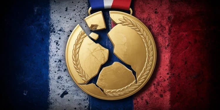 Fin Cruelle pour les Champions Olympiques de Handball à Paris 2024 - Viral Mag Élimination inattendue des Bleus en quart de finale face à lAllemagne Première absence en demi finale depuis les Jeux de Pékin Le rêve olympique brisé Viral Mag