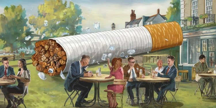 Fumer bientôt interdit dans certains espaces extérieurs au Royaume-Uni ? - Viral Mag Le gouvernement britannique envisage détendre linterdiction de fumer à certains espaces extérieurs comme les terrasses de restaurants et les stades Un projet ambitieux de lutte contre le tabagisme Viral Mag