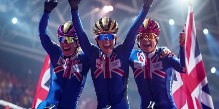 Grande-Bretagne : Premier titre olympique en cyclisme sur piste féminin - Viral Mag Les cyclistes britanniques simposent en vitesse par équipes dames aux JO de Paris 2024 offrant au pays son premier titre dans le vélodrome   Viral Mag