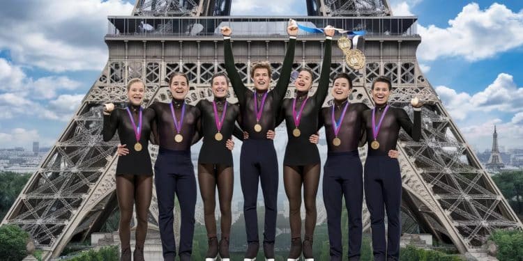 Léquipe américaine de patinage artistique a enfin reçu sa médaille dor des Jeux de Pékin 2022 au Trocadéro à Paris après une attente de 2 ans due à un contrôle antidopage positif russe Une cérémonie remplie démotions   Viral Mag