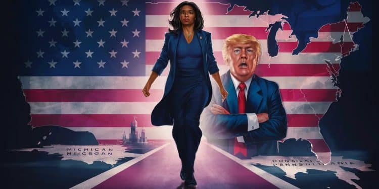 Kamala Harris Devance Donald Trump Dans Les Sondages Des États Clés - Viral Mag Kamala Harris prend lavantage sur Donald Trump dans des États clés comme le Michigan la Pennsylvanie et le Wisconsin Découvrez les derniers sondages et limpact sur la présidentielle américaine à venir Viral Mag