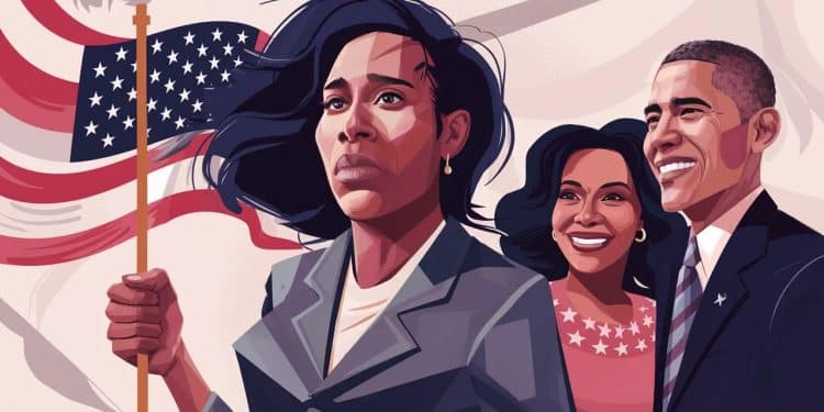 Kamala Harris Relance l’Espoir des Démocrates avec le Soutien d’Obama - Viral Mag Michelle et Barack Obama ont ovationné Kamala Harris lors de la convention démocrate la comparant à lespoir suscité par Obama en 2008 Un enthousiasme qui pourrait bien changer la donne Viral Mag