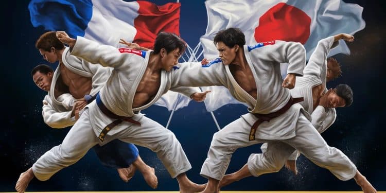 La France rencontre le Japon en finale du judo par équipes mixtes à Paris 2024 - Viral Mag Revanche de Tokyo en vue les judokas français défient à nouveau les Japonais pour lor olympique en judo par équipes mixtes à Paris Viral Mag