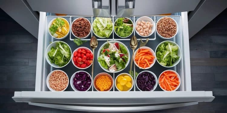 Découvrez comment créer votre propre bar à salade dans votre réfrigérateur la nouvelle tendance virale sur TikTok qui facilite la consommation de légumes   Viral Mag