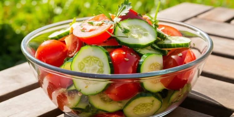 La Salade de Concombre et Tomate Marinée : Un Délice Estival - Viral Mag Découvrez notre recette facile et rafraîchissante de salade de concombre et tomate marinée Parfaite pour lété elle ravira vos papilles    Viral Mag