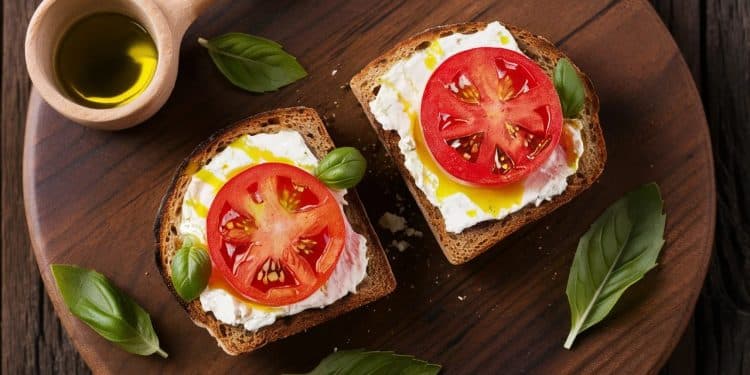 Découvrez notre délicieuse recette de tartine au fromage de chèvre et tomates qui apportera de la fraîcheur et de la saveur à vos repas dété    Viral Mag