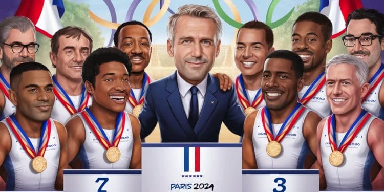 Découvrez le dessin humoristique de Plantu représentant Emmanuel Macron entouré des médaillés dor olympiques français dans son nouveau gouvernement fictif   Viral Mag