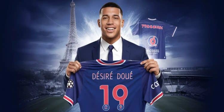 Le Paris Saint Germain poursuit sa politique de recrutement axée sur les jeunes talents tricolores en soffrant le prometteur milieu offensif Désiré Doué   Viral Mag