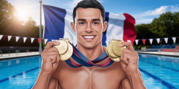 Léon Marchand le prodige de la natation accumule les médailles dor aux JO de Paris 2024 Son club toulousain envisage de donner son nom à une future piscine   Viral Mag