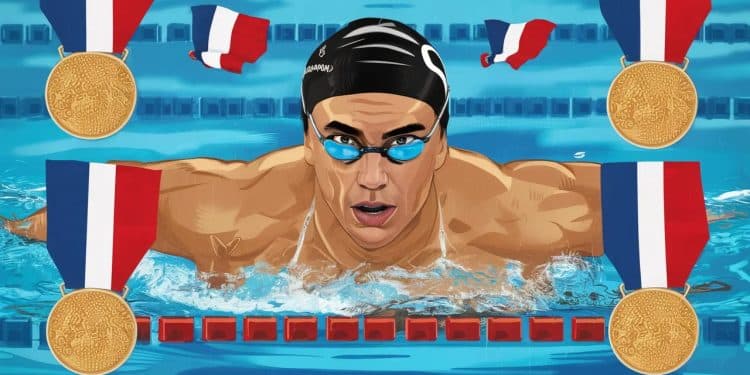Léon Marchand: Le phénomène fait décoller les émotions aux JO 2024 - Viral Mag Le nageur français Léon Marchand enchaîne les médailles dor à Paris Ses performances phénoménales enflamment les JO et subjuguent le public Ses entraîneurs analysent son doublé historique Viral Mag