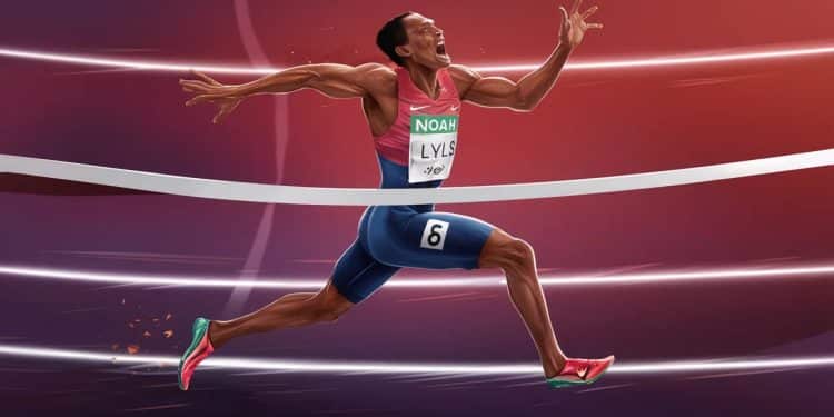 L’épreuve reine de l’athlétisme consacrée par Noah Lyles - Viral Mag Noah Lyles décroche lor olympique du 100m dans une finale haletante LAméricain simpose à la photo finish en 979 secondes   Viral Mag