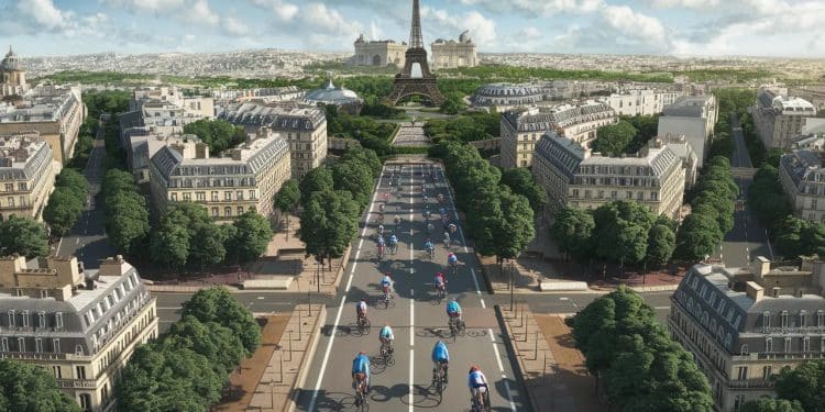 Les plus belles images du cyclisme aux JO de Paris 2024 - Viral Mag Découvrez les clichés à couper le souffle de la course cycliste olympique dans les rues de Paris avec la Tour Eiffel et Montmartre en toile de fond Viral Mag