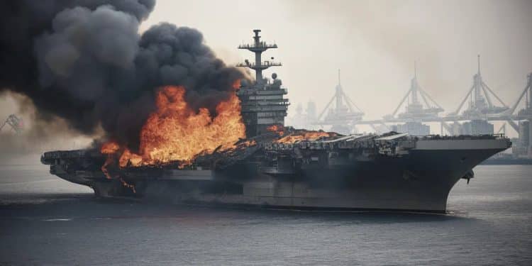 Le porte avions soviétique Minsk reconverti en attraction touristique en Chine a été ravagé par un violent incendie Retour sur lhistoire mouvementée de ce navire emblématique   Viral Mag