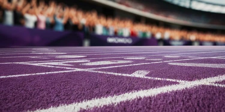 Mondo, le géant méconnu des pistes olympiques - Viral Mag Derrière la piste violette du Stade de France se cache Mondo leader mondial des revêtements sportifs pour les JO Découvrez son histoire fascinante Viral Mag