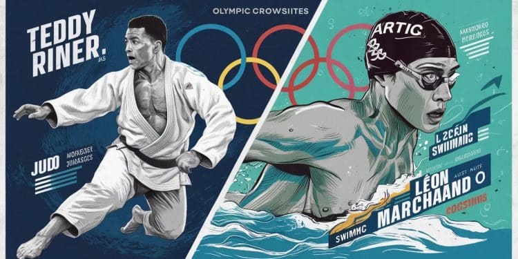 Teddy Riner et Léon Marchand : Vers de Nouveaux Records aux JO ? - Viral Mag Riner et Marchand sont sur le point de devenir les athlètes français les plus titrés de lhistoire olympique Découvrez leurs exploits et leur potentiel incroyable Viral Mag