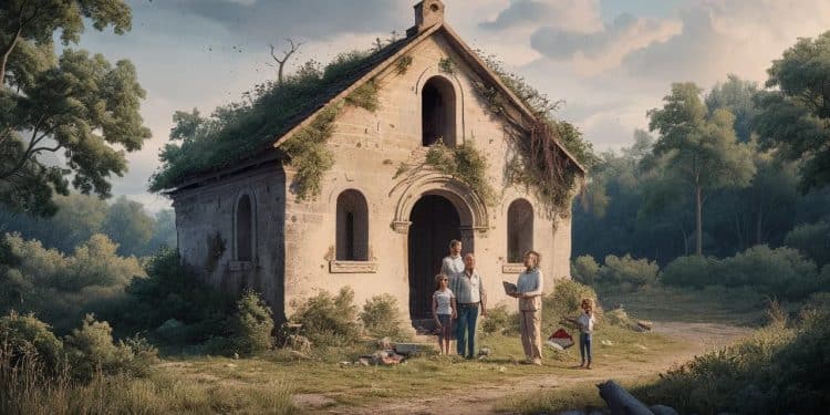 Une famille restaure une chapelle abandonnée du XVIe siècle - Viral Mag À Molières en Mayenne une famille sest lancée dans la restauration dune chapelle en ruines datant du XVIe siècle Découvrez leur incroyable projet pour redonner vie à ce joyau du patrimoine Viral Mag