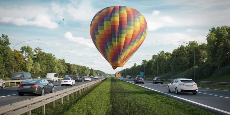 Une montgolfière intrépide s’invite sur l’autoroute A6 en région Lyonnaise - Viral Mag Surprise sur lA6 jeudi matin près de Lyon  une montgolfière sest posée au bord de lautoroute causant étonnement et ralentissements Découvrez les détails de cet atterrissage improvisé    Viral Mag