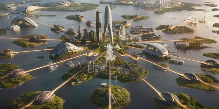 Une Ville Flottante Pour Résoudre la Crise du Logement à Londres - Viral Mag Un urbaniste propose de construire une cité sur la Tamise pour pallier la pénurie de logements à Londres Un projet fou mais visionnaire Viral Mag