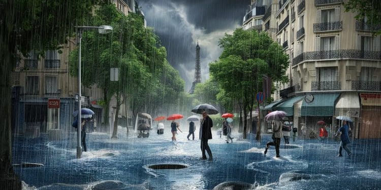 Vigilance Orange Pluie-Inondation : Paris et sa Région en Alerte - Viral Mag Six départements dÎle de France placés en vigilance orange pluie inondation Précipitations intenses attendues risques dinondations et perturbations Viral Mag