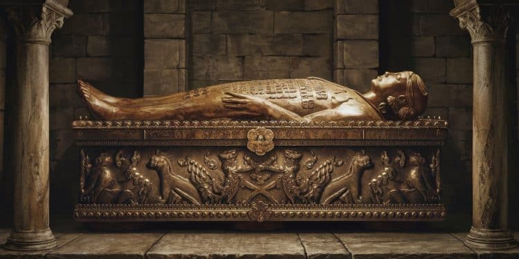 Fascinante découverte dans Notre-Dame: Le sarcophage de Du Bellay - Viral Mag Un sarcophage en plomb découvert lors des fouilles de Notre Dame renfermerait les restes du célèbre poète Joachim Du Bellay mort en 1560   Viral Mag