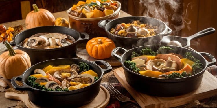 Découvrez nos 19 recettes automnales les plus populaires à réaliser en un seul plat Du poulet au miel épicé au risotto à la courge butternut régalez vous avec ces plats réconfortants et faciles à préparer    Viral Mag