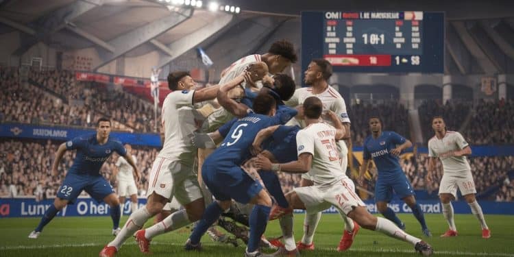 OM renverse l’OL à 10 contre 11 dans un match fou ! - Viral Mag LOM réduit à 10 dès la 5e minute arrache une victoire incroyable 3 2 face à lOL dans un match de Ligue 1 complètement fou Résumé et analyse Viral Mag