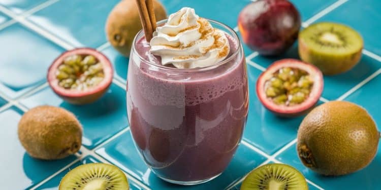 Smoothie Aux Fruits De La Passion : La Recette Rafraîchissante De L’été - Viral Mag Découvrez notre recette facile et délicieuse de smoothie aux fruits de la passion kiwi et lait Un pur délice à savourer cet été Viral Mag