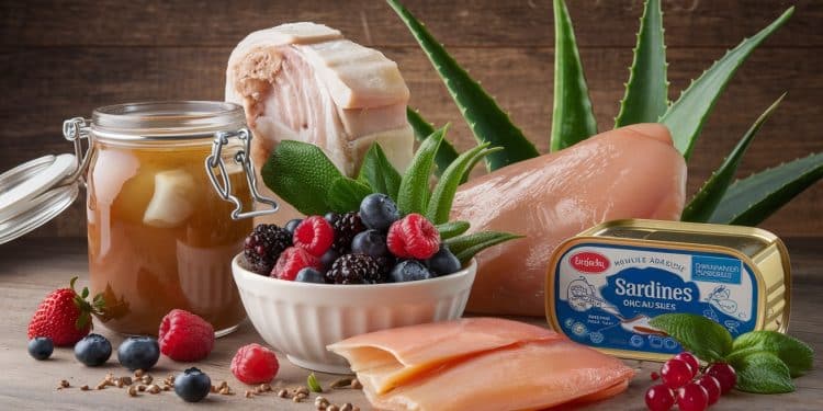 10 Aliments Riches en Collagène à Ajouter à Votre Régime - Viral Mag Découvrez les 10 meilleurs aliments riches en collagène à inclure dans votre alimentation pour booster votre apport naturellement Du bouillon dos à laloe vera on vous dit tout Viral Mag