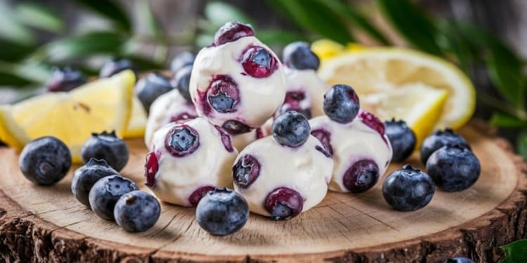 Bouchées Glacées Yaourt Citron-Myrtille : Délice Probiotique - Viral Mag Découvrez nos bouchées glacées yaourt citron myrtille un en cas sain et délicieux bourré de probiotiques et prébiotiques pour un microbiome florissant Viral Mag