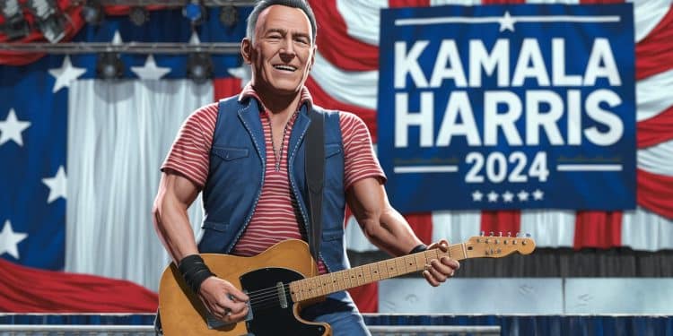 Le légendaire chanteur Bruce Springsteen a publiquement exprimé son soutien à la candidate démocrate Kamala Harris pour lélection présidentielle   Viral Mag