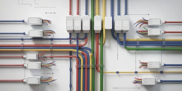 Couleurs des Fils Électriques : Comprendre le Code de Sécurité - Viral Mag Découvrez le code couleur des fils électriques et leur fonction pour assurer la sécurité de vos installations Bleu rouge vert tout est expliqué Viral Mag