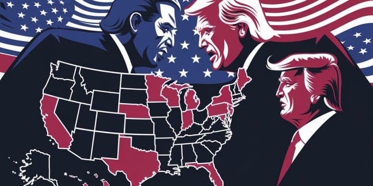 Course à la Maison Blanche : Zoom sur les États clés - Viral Mag À 6 jours de lélection présidentielle américaine les candidats concentrent leurs efforts sur quelques États clés Plongée au cœur de la bataille Viral Mag